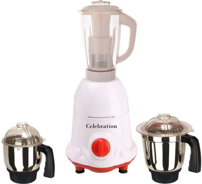 Celebration Latest Jar attachments of chutney medium & juicer jarType-429 600 W Juicer Mixer Grinder(Multicolor, 3 Jars)
Celebration Latest Jar attachments of chutney medium & juicer jarType-429 600 W Juicer Mixer Grinder(Multicolor, 3 Jars)