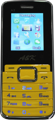 AK Bar Phone A 2(Yellow, Black)