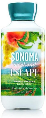 Bath & Body Works Sonoma Weekend Escape Shea & Vitamin E Body Lotion - 236ml (8oz)(236 ml)
Bath & Body Works Sonoma Weekend Escape Shea & Vitamin E Body Lotion - 236ml (8oz)(236 ml)