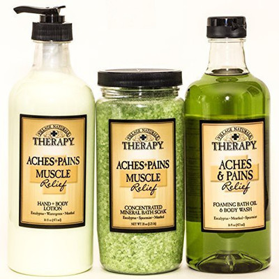Village Naturals Therapy Ache And Pain Muscle Relief Lotion, Bath Soak, Body Wash(473 ml)
Village Naturals Therapy Ache And Pain Muscle Relief Lotion, Bath Soak, Body Wash(473 ml)