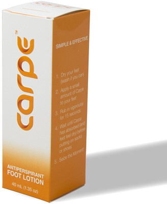 Carpe Antiperspirant Foot Lotion Prevent Sweaty Feet, Block Sole Sweat(40 ml)
