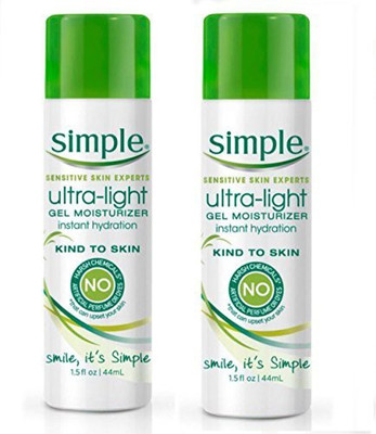 Simple Skincare Hydrating Light Gel Moisturizer, (pack Of Two)(44 ml)