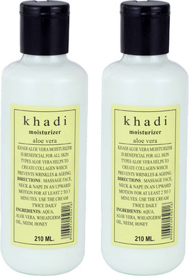 Khadi Natural Mosturiser Aloe Vera (Twin Pack)(420 ml)