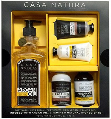 Casa Natura 5 Piece Argan Oil Bath Gift Set - Body Wash, Hand Lotion, Foot Lotion, Foaming Bath, Body Lotion(30 ml)
Casa Natura 5 Piece Argan Oil Bath Gift Set - Body Wash, Hand Lotion, Foot Lotion, Foaming Bath, Body Lotion(30 ml)
