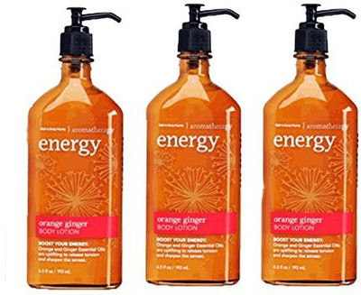 Bath & Body Works lot of 3 aromatherapy energy orange ginger body lotion 6.5 fl oz each (orange ginger)(195 ml)
Bath & Body Works lot of 3 aromatherapy energy orange ginger body lotion 6.5 fl oz each (orange ginger)(195 ml)