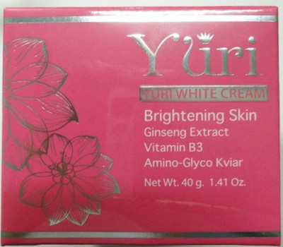 Yuri White Cream Ginseng Extract Brightening Skin Whitening Body Gluta(40 g)