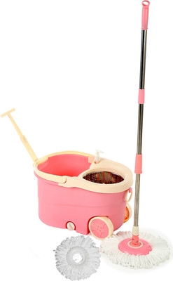 Cherrylite Smart Magic Steel Spin Pink Bucket With Wheels & Extra 1 Refills Mop Set
Cherrylite Smart Magic Steel Spin Pink Bucket With Wheels & Extra 1 Refills Mop Set