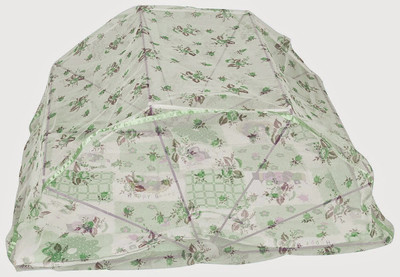 Elegant Fabrication Polyester Infants 2*3 Feet Printed Polyester Baby care Mosquito Net(Green)