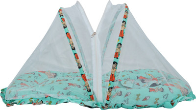 Chhota Bheem Cotton Infants Mosquito Bed Mosquito Net(Green)