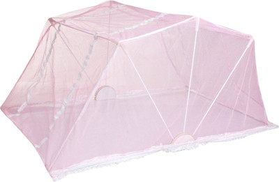 New Natraj Nylon Infants Goodnight Mosquito Net Mosquito Net(White, Pink)