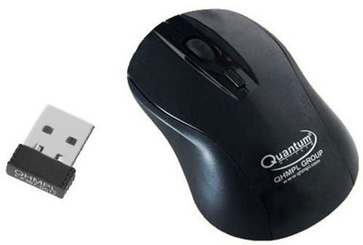Wireless Quantum Wireless Optical Gaming Mouse(USB, Black)