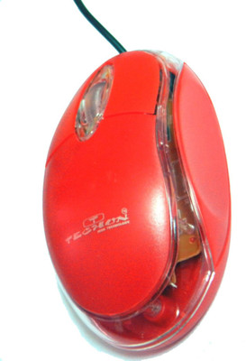 TECHON TO-B66 Wired Optical Mouse(USB, Red)
