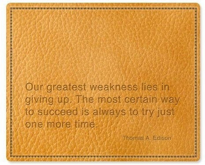 Allthingscustomized Thomas Edison Quote Mousepad(Brown)