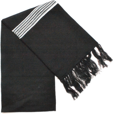 Lord&Lady Striped Men's Muffler, Black