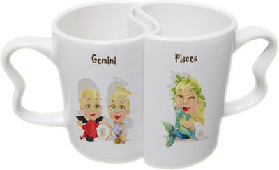 Ucard Gemini and Pisces Zodiac Sign Valentines Day Couple Bone China, Ceramic, Porcelain Mug(325 ml), Multicolor
Ucard Gemini and Pisces Zodiac Sign Valentines Day Couple Bone China, Ceramic, Porcelain Mug(325 ml), Multicolor