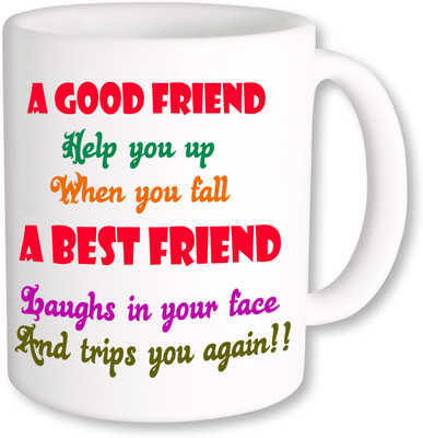 PhotogiftsIndia A Best Friend 02 Ceramic Mug(325 ml), Multicolor
