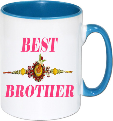 PhotogiftsIndia Best Brother Ceramic Mug(325 ml), Multicolor