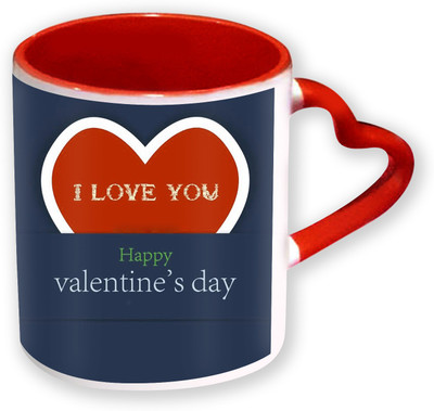 Heyworlds Happy Valentine Day Gifts Heart Shape Red Color with Handle 09 Ceramic Mug(325 ml), Multicolor
Heyworlds Happy Valentine Day Gifts Heart Shape Red Color with Handle 09 Ceramic Mug(325 ml), Multicolor