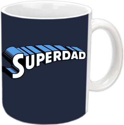 Raj Laxmi SUPERDAD With Very Beautiful Design White Ceramic Mug(350 ml)