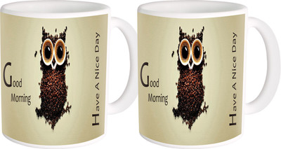 Heyworlds gifts for good morning design 012 Ceramic Mug(325 ml, Pack of 2), Multicolor
Heyworlds gifts for good morning design 012 Ceramic Mug(325 ml, Pack of 2), Multicolor