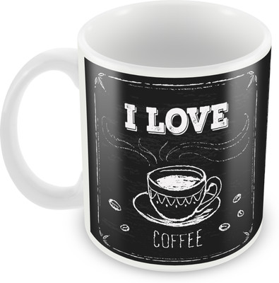 Posterboy I love coffee Ceramic Mug(350 ml), Multicolor