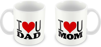 Tuelip Beautiful Printed I Luv U Mom & Dad for Tea and Coffee 350 ML Ceramic Mug(350 ml, Pack of 2), Multicolor
Tuelip Beautiful Printed I Luv U Mom & Dad for Tea and Coffee 350 ML Ceramic Mug(350 ml, Pack of 2), Multicolor