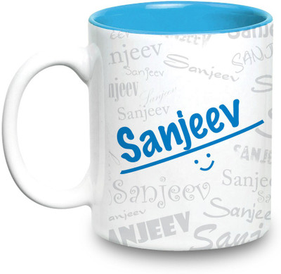 Hot Muggs Me Graffiti - Sanjeev Ceramic Mug(350 ml)