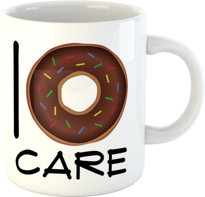 Deeher Gifts I do not Care Ceramic Mug(330 ml), Multicolor
