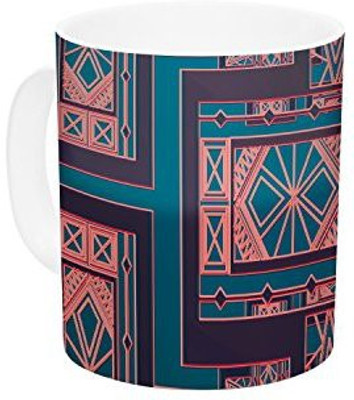 Kess InHouse InHouse Nika Martinez Golden Art Deco Blue and Coral Ceramic Coffee, 11 oz, Multicolor Ceramic Mug(60 ml)
Kess InHouse InHouse Nika Martinez Golden Art Deco Blue and Coral Ceramic Coffee, 11 oz, Multicolor Ceramic Mug(60 ml)