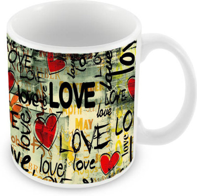 Sleep Nature's SN-MG-378 Ceramic Mug(350 ml), Multicolor