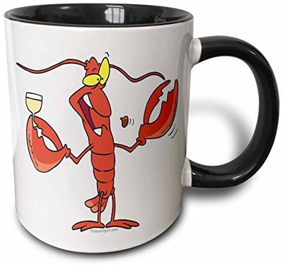 3dRose mug_104145_4 Funny Toasting Lobster Cartoon Two Tone Black, 11 oz, Black/White Ceramic Mug(60 ml), Multicolor
3dRose mug_104145_4 Funny Toasting Lobster Cartoon Two Tone Black, 11 oz, Black/White Ceramic Mug(60 ml), Multicolor