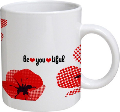 Disginer Cases Be U Beautiful - MyBestow White Plain Coffee Ceramic Ceramic Mug(320 ml), Multicolor
Disginer Cases Be U Beautiful - MyBestow White Plain Coffee Ceramic Ceramic Mug(320 ml), Multicolor