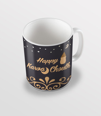 SKY TRENDS Happy Karwa Chauth With Black Backround Color Unique Gifts For Husband And Wife Coffee Ceramic Mug(325 ml), White
SKY TRENDS Happy Karwa Chauth With Black Backround Color Unique Gifts For Husband And Wife Coffee Ceramic Mug(325 ml), White