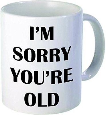 Rikki Knight Knight I'm Sorry You're Old-Funny Quotes Design 11 oz Ceramic Coffee Cups, White Ceramic Mug(60 ml), Multicolor
Rikki Knight Knight I'm Sorry You're Old-Funny Quotes Design 11 oz Ceramic Coffee Cups, White Ceramic Mug(60 ml), Multicolor
