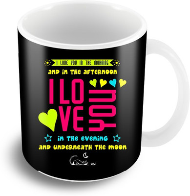 The Crazy Me I Love You In The Morning And Underneath The Moon Ceramic Mug(325 ml), Black
The Crazy Me I Love You In The Morning And Underneath The Moon Ceramic Mug(325 ml), Black