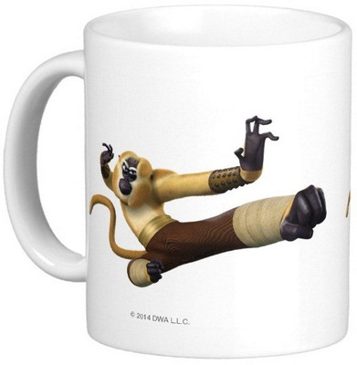 Exoctic Silver Kung Fu Panda 15 Ceramic Mug(300 ml), Multicolor
