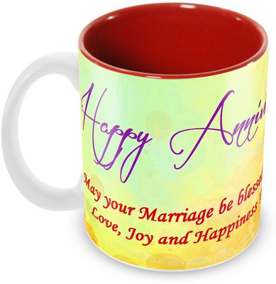 Tuelip Beautiful Printed Happy Anniversary Wishes Inner Red For Tea And Coffee Ceramic Mug(350 ml), Multicolor
Tuelip Beautiful Printed Happy Anniversary Wishes Inner Red For Tea And Coffee Ceramic Mug(350 ml), Multicolor