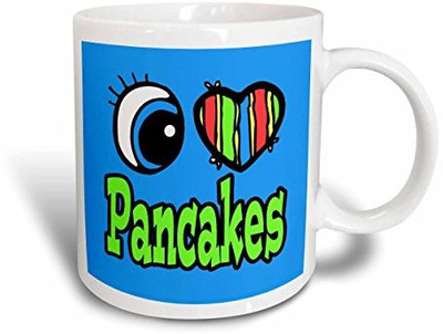 3dRose mug_106353_2 Bright Eye Heart I Love Pancakes Ceramic, 15 oz, White Ceramic Mug(60 ml), Multicolor
3dRose mug_106353_2 Bright Eye Heart I Love Pancakes Ceramic, 15 oz, White Ceramic Mug(60 ml), Multicolor