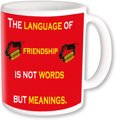 PhotogiftsIndia Happy Friendship Day 111 Ceramic Mug(350 ml), Multicolor