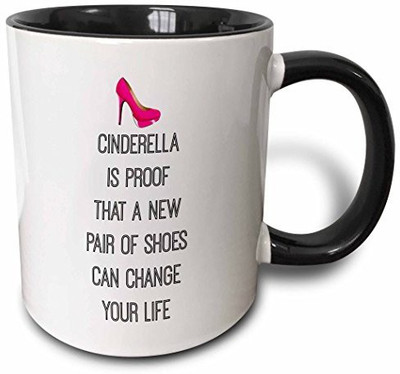 3dRose Cinderella is Proof That A New Pair of Shoes Can Change Your Life Two Tone Black, 11 oz, Black/White Ceramic Mug(60 ml), Multicolor
3dRose Cinderella is Proof That A New Pair of Shoes Can Change Your Life Two Tone Black, 11 oz, Black/White Ceramic Mug(60 ml), Multicolor