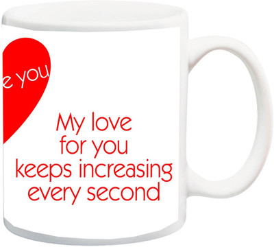 ME&YOU Valentine's Gift/Anniversary Gift;My Love For You Keeps Increasing Printed Ceramic Mug(325 ml), Multicolor
ME&YOU Valentine's Gift/Anniversary Gift;My Love For You Keeps Increasing Printed Ceramic Mug(325 ml), Multicolor
