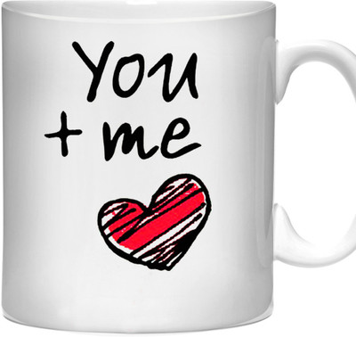 Crackndeal 18TYREBLROUND Ceramic Mug(300 ml), Black;red