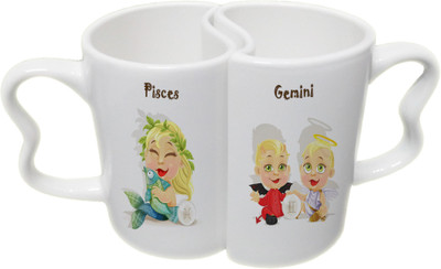 Ucard Pisces and Gemini Zodiac Sign Valentines Day Couple Bone China, Ceramic, Porcelain Mug(325 ml), Multicolor
Ucard Pisces and Gemini Zodiac Sign Valentines Day Couple Bone China, Ceramic, Porcelain Mug(325 ml), Multicolor