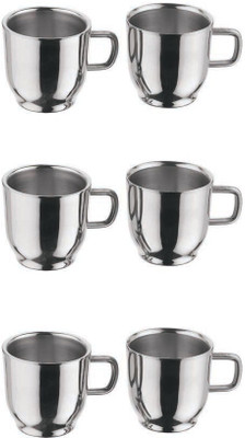 Shreepal Steel(Silver, Pack of 6)