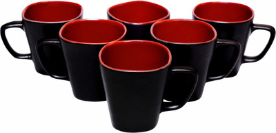 JRP Mart S.S.Brown Ceramic Mug(170 ml, Pack of 6)