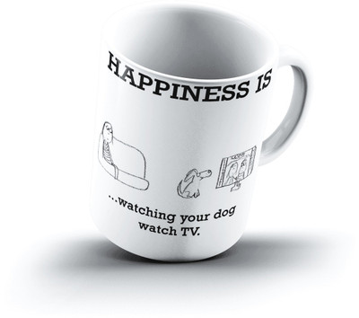 Ucard Happiness Is1182 Bone China, Ceramic, Porcelain Mug(325 ml)