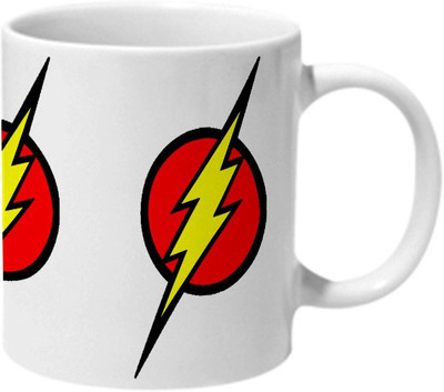 Mooch Wale FLASH Ceramic Mug(325 ml), Multicolor