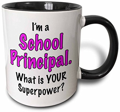 3dRose mug_193266_4 I'm a School Principal What is Your Superpower Pink Two Tone Black, 11 oz, Black/White Ceramic Mug(60 ml), Multicolor
3dRose mug_193266_4 I'm a School Principal What is Your Superpower Pink Two Tone Black, 11 oz, Black/White Ceramic Mug(60 ml), Multicolor
