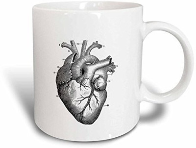 3dRose Vintage Sketch of Human Heart Ceramic, 15 oz, White Ceramic Mug(60 ml), Multicolor
3dRose Vintage Sketch of Human Heart Ceramic, 15 oz, White Ceramic Mug(60 ml), Multicolor