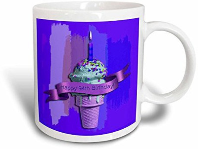 3dRose Happy 94Th Birthday, Strawberry Ice Cream Cone on Abstract, Purple Ceramic, 11 oz, White Ceramic Mug(60 ml)
3dRose Happy 94Th Birthday, Strawberry Ice Cream Cone on Abstract, Purple Ceramic, 11 oz, White Ceramic Mug(60 ml)